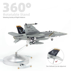 1:72 Diecast Metal F/A-18F Jolly Rogers Model - US Navy Strike Fighter by NUOTIE