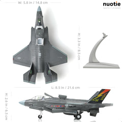 1/72 F-35B Lightning II Diecast Metal Model - US Marine Corps STOVL Stealth Fighter Jet with Stand