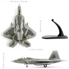 1/100 F-22 Raptor Diecast Metal Model - Stealth Fighter Jet (FF 03049)