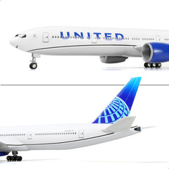 1:150 Boeing 777-300ER United Airliner Resin Model with Stand QIYUMOKE