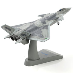 1/100 J-20 Stealth Fighter Jet Diecast Metal Model- Military Aircraft Kit with Stand