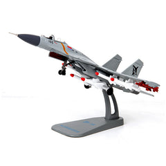 1/100 Scale J-15 Flying Shark Diecast Metal Model - Carrier Fighter Jet Grey Edition