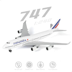 1/240 Air France Boeing 747 Model Plane - 30cm Resin Aircraft Kit with Display Stand - Premium Aviation Collectible for Adults