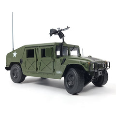 1:18 Die-cast Hummer H1 Military Armored Truck Off-Road Scale Model