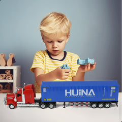 1/50 Die-cast Container Semi Truck Trailer Scale Model, Blue, Kenworth W900