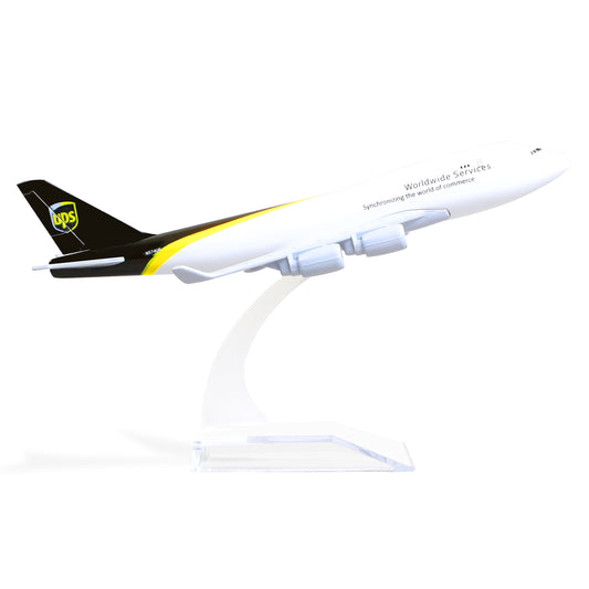 1:400 Boeing 747 UPS Aviation Diecast Metal Airplane Model with Stand Airlines Model Plane Alloy Display Collectible Model Kit for Aviation Enthusiast Gift