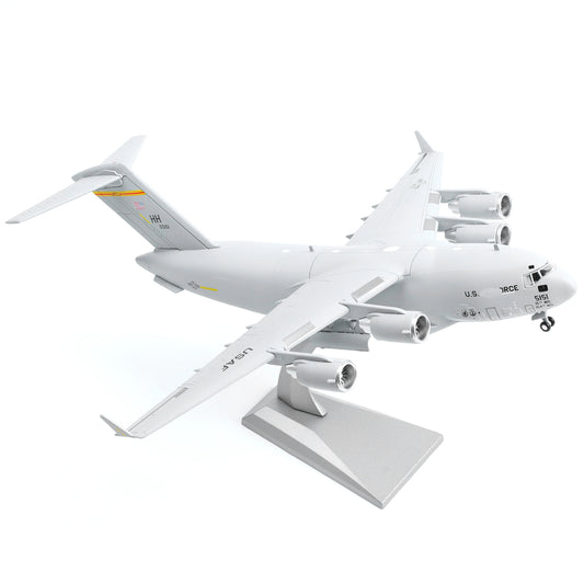 1/200 C-17 GlobemasterⅢ Diecast Airplane Model Kits with Stand Harbor-Hickam AFB Transport Metal Airplane Model Pre-Build Military Aircraft (154th WG)