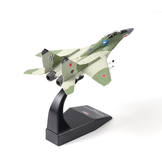 NUOTIE 1/100 MIG-29 Fulcrum Metal Fighter Model Kit Military Simulation Airplane Model Alloy Military Pre-Build Ornaments Suitable for Collection or Gift.
