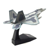 NUOTIE 1/100 USA F-22 Raptor Fighter Attack Druckgussflugzeuge Militärisches Ausstellungsmodellflugzeug für Sammlungskampfflugzeuge