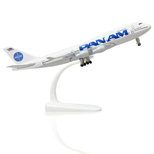 1:300 Scale Boeing 747 Pan American World Airways Model Diecast Airplane Model Kits with Stand Airlines Model Plane Display Collectible for Aviation Enthusiast Gift