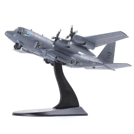 AC130 1/200 Scale Air Gunship Model Diecast Metal Model Kit Military Combat Airplane Model Attack Aircraft Model Alloy Model with Stand for Adult Military Display Collections or Gift