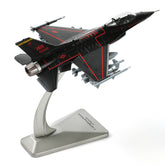 1/100 Scale F-16C Fighting Falcon Diecast Metal Model - Nellis AFB 57th Wing BLACK Aggressor Jet