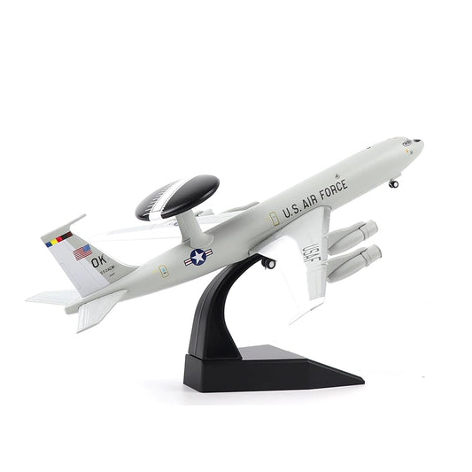 E-3 Sentry 1/200 Scale Diecast Metal Aircraft Model Kit with Stand Military Aircaft Model for Adult Display Collection or Gift