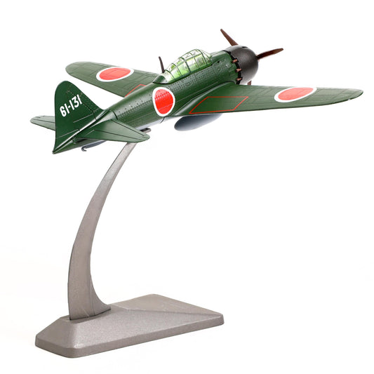 1/72 Mitsubishi A6M5 52type Zero Diecast Metal Aircraft Model Kit JP WWII Vintage Fighter Airplane Model with Stand for Adult Military Enthusiasts Collections or Gift (1945 A6M5)