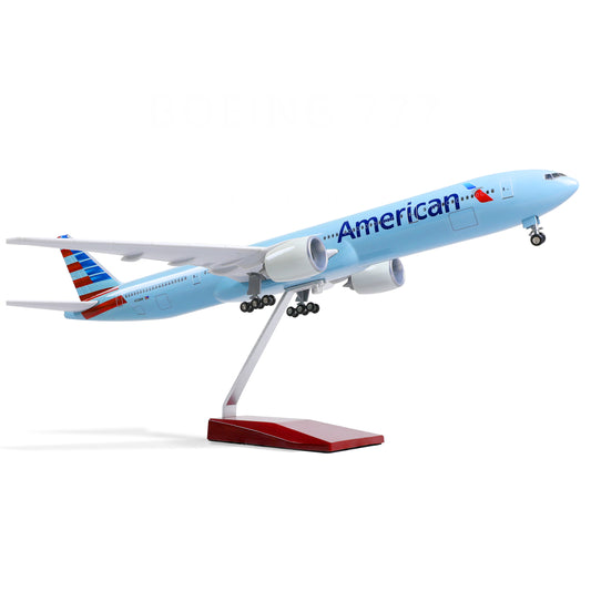 1/150 Boeing 777-300ER AA Airlines 18.5 inchs Large Model Diecast Airplane Model Kits with Stand Airlines Model Display Collectible for Aviation Enthusiast Gift