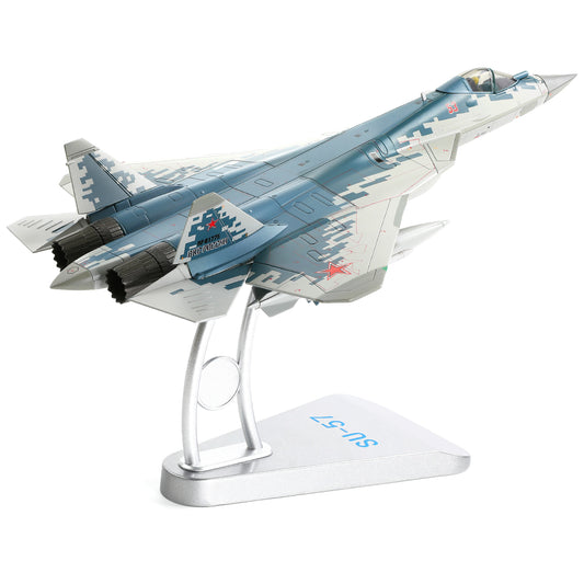 NUOTIE Sukhoi SU-57 Felon 1/72 Diecast Metal Aircraft Model Kit Russian Fifth Generation Fighter Alloy Military Airplane for Adults Enthusiasts Collections or Gift