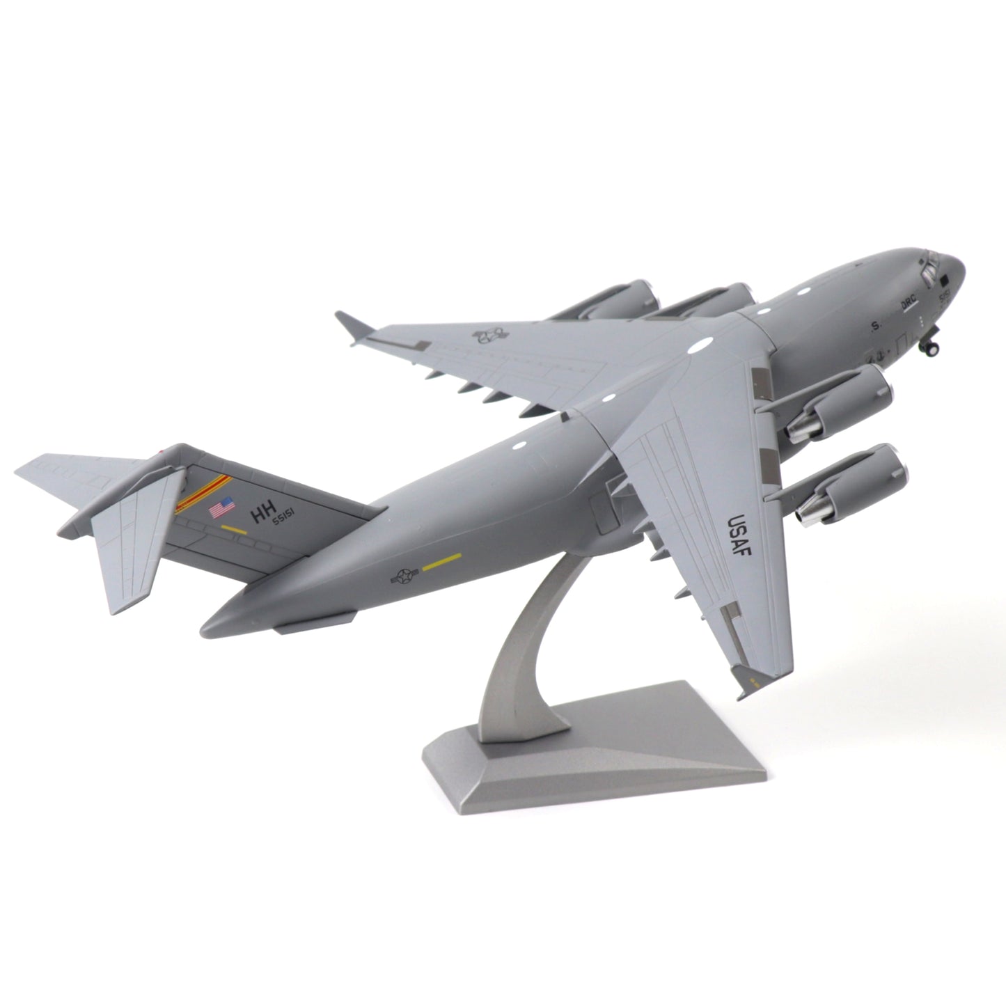 1/200 C-17 GlobemasterⅢ Diecast Airplane Model Kits with Stand Harbor-Hickam AFB Transport Metal Airplane Model Pre-Build Military Aircraft (535th Airlift Squadron)