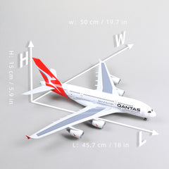 1/160 Airbus A380 Qantas Diecast Airplane Model | Finished Superjumbo Static Display with Stand