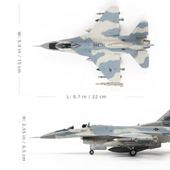 1/72 F-16C Fighting Falcon Modell Kampfflugzeug Nellis USAF Druckguss-Militärflugzeugmodell zum Sammeln und Verschenken (1990 Fulcrum)