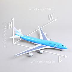 1/160 Boeing 747 KLM Diecast Airplane Model | Finished Jumbo Jet Static Display with Stand