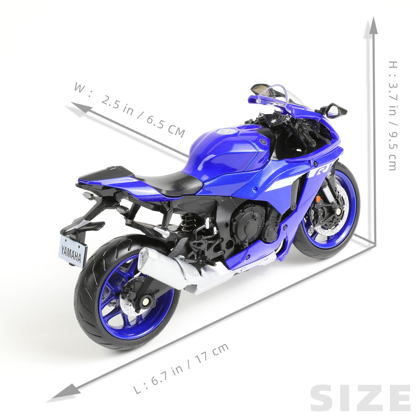 DieCast Motorcycle Model for YAMAHA R1M, Realistic Motorcycle Metal Model, 1:12 Scale Kids Moto Toy or Collection,MAKEDA Pre-Built Toys Gift