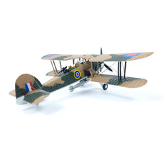 1/72 Scale Fairey Swordfish Diecast Metal Model - WWII British Torpedo Bomber with Stand