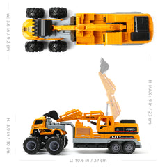 1:43 Die-cast Excavator Engineering Vehicle Model Kit, Metal Car
