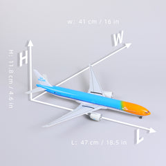 1/150 Boeing 777-300ER KLM "Orange Pride" Diecast Model | Finished Special Livery Desktop Display Plane with Stand