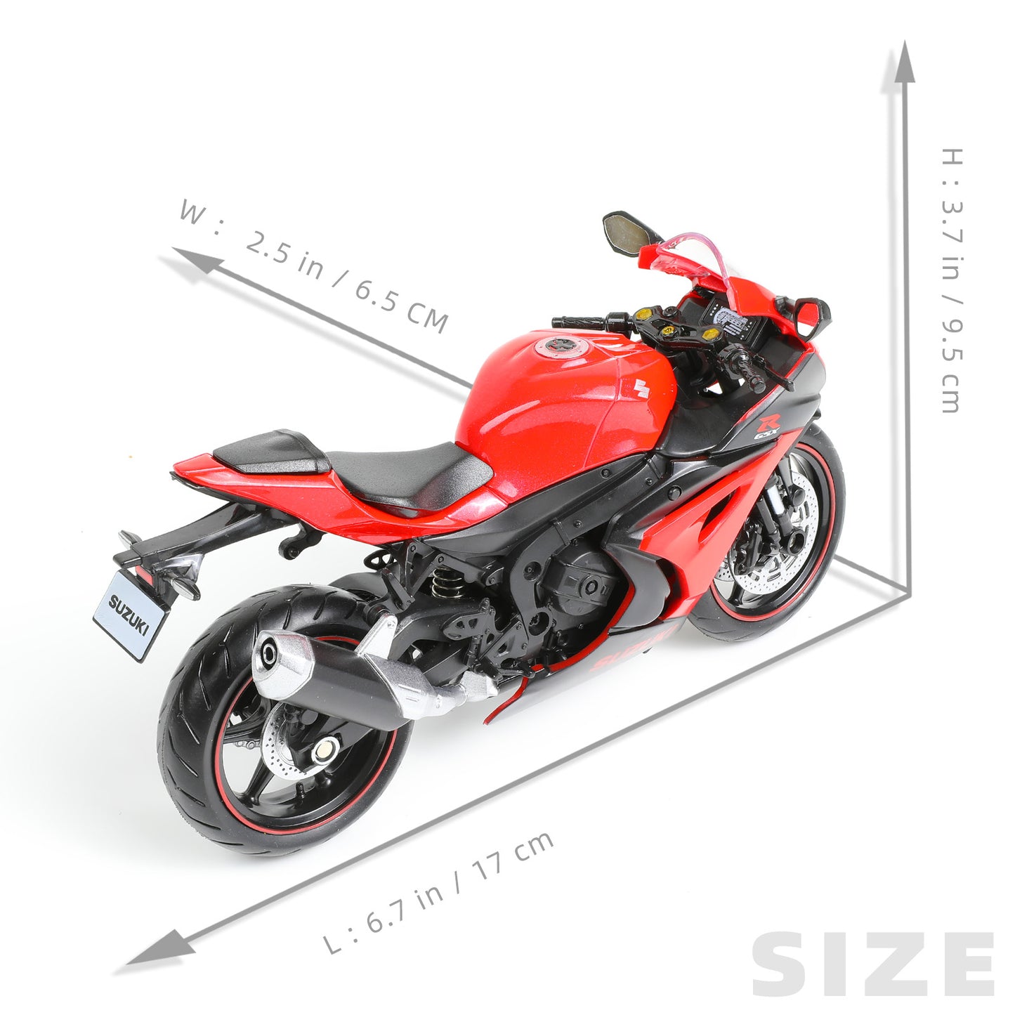 1:12 Scale DieCast Motorcycle Model for SUZUKI GSX R1000R, Realistic Motorcycle Metal Model, Kids Moto Toy or Collection,MAKEDA Pre-Built Toys Gift