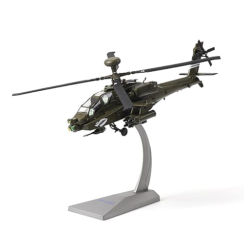 NUOTIE 1/72 Apache AH-64A Armed Helicopter Die-Casting Aircraft Model Armed Helicopter Simulation Airplane Model Alloy Military Finished Product Decoration.