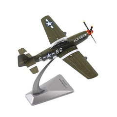 1/72 P-51 Mustang Diecast Metal Model - WWII USAAF "Old Crow" Fighter with Stand by NUOTIE