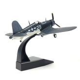 1/72 Scale F4U Corsair Diecast Metal Model - WWII US Navy Fighter Jet with Stand