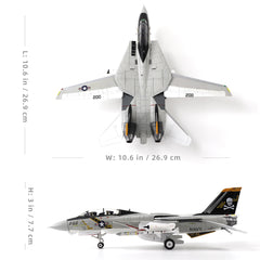 1/72 Grumman F-14 Tomcat Diecast Metal Model - US Navy VF-84 "Jolly Rogers" Fighter Jet by NUOTIE