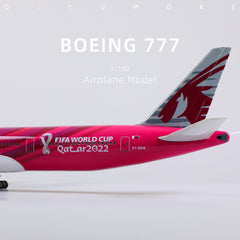 1/150 Boeing 777-300ER Qatar Airways Diecast Model | World Cup Commemorative Livery Finished Display with Stand