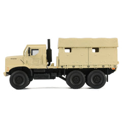 1:64 Diecast USMC MTVR MK23 Medium Tactical Vehicle Military Truck Scale Model, Desert Camouflage,7-Ton Cargo Truck Replica