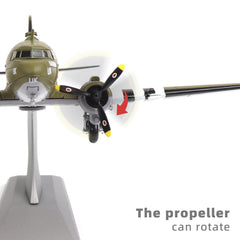 1/100 Scale Douglas C-47 Dakota Mk III Diecast Metal Model - WWII UK RAF Transport (ZA947)