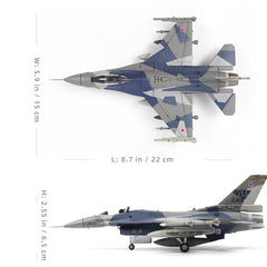1:72 Diecast Metal F-16C Fighting Falcon Model by NUOTIE - Splinter Camo Aggressor Jet