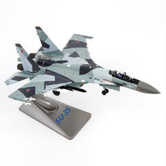1/72 Sukhoi SU-35 Diecast Metal Model - Russian Air Force Flanker-E Fighter Jet with Stand by NUOTIE