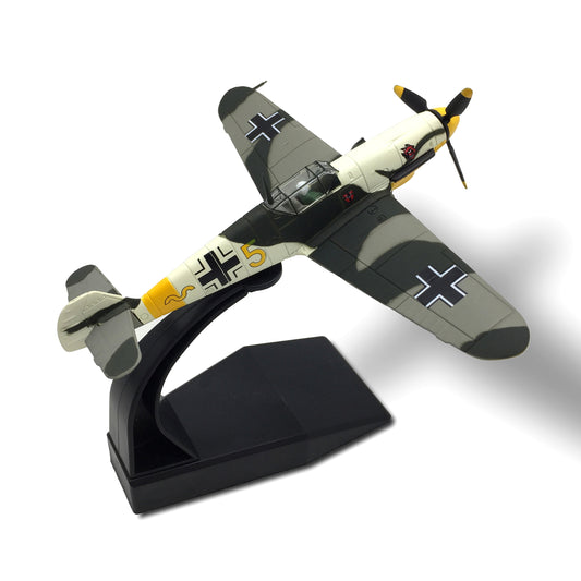1/72 Scale German WWII Messerschmidt BF-109 Fighter Model Diecast Airplanes Military Display Model Aircraft for Collection Classic Model (Jungle Camouflage)