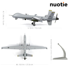 1/72 MQ-9 Reaper Drone Metal Airplane Model Kits with Stand Wing DieCast Alloy Fighter Air Force One