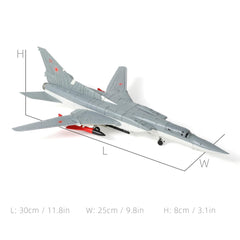 1/144 Tupolev Tu-22M Backfire Heavy Bomber Aircraft Model Russia Metal Diecast Plane NUOTIE