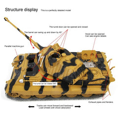 1/32 Die-cast WWII German Tiger II King Tiger Heavy Tank Model KIT, NUOTIE