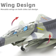 J-10 Fighter Jet Diecast Metal Model 1/72 - Military Airplane with Stand