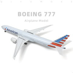 1/150 B777-300ER American Airlines Assembly Model Kit | Plastic Hobby Plane with Display Base