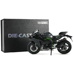 1:9 Die-cast Ninja H2R Track Version Motorcycle Scale Model, Black, Kawasaki