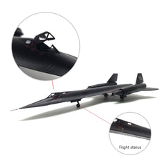 1:72 Diecast Metal SR-71 Blackbird Model - USAF High-Speed Spy Plane with Stand by AF1
