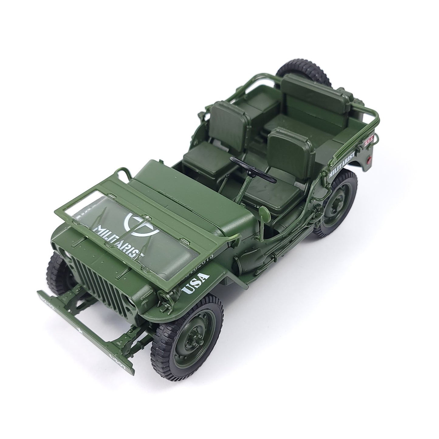 1:18 Scale Willis Tactical Jeep Model Car Metal Diecast Military Armored Vehicle Battlefield GP Model Toy Collection Gift