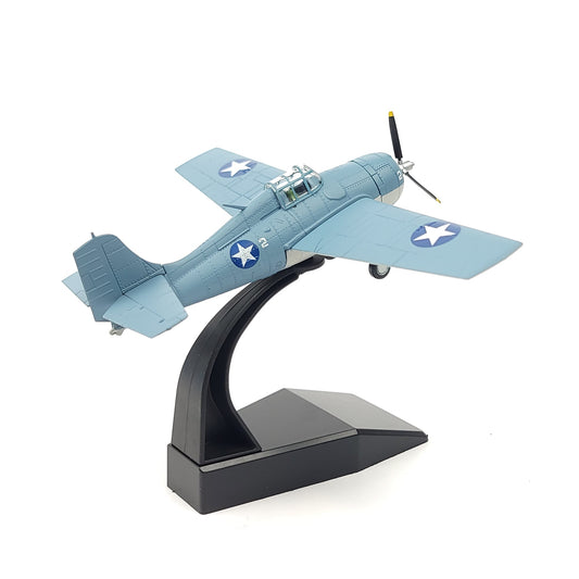 1/72 F4F Wildcat Metal Airplane Model Kit Diecast Alloy Fighter Model Vintage Combat Plane Prebuild Military Aircraft Collection for Display or Gift