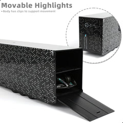 1/43 Diecast Racing Hauler Semi Truck Model with Container and Race Car - Metal Transport Collectible - Black