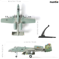 1/100 A-10 Thunderbolt II Diecast Metal Model - "Tiger Shark" Warthog Attack Aircraft